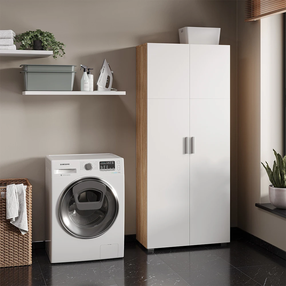 Aktenregal "Ingo" Sonoma/Weiß 80 X 183 Cm Vicco 6 Aktenregal "Ingo" Sonoma/Weiß 80 X 183 Cm Vicco – Bild 4