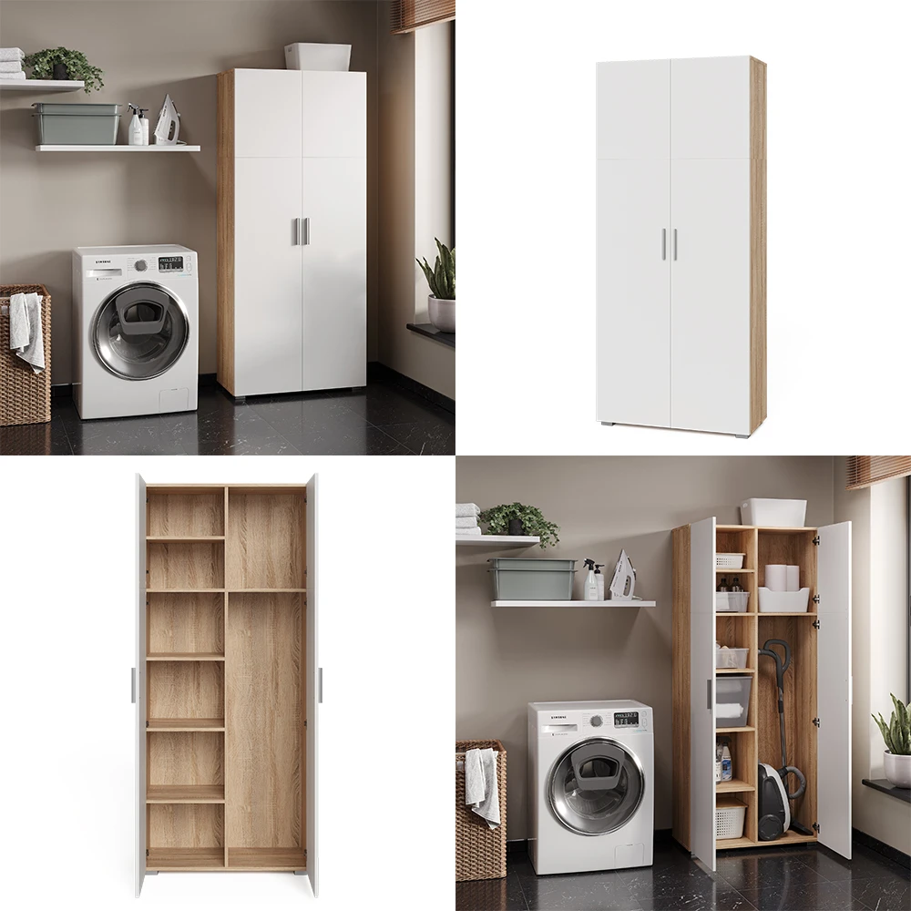 Aktenregal "Ingo" Sonoma/Weiß 80 X 183 Cm Vicco 10 Aktenregal "Ingo" Sonoma/Weiß 80 X 183 Cm Vicco – Bild 8