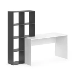 Schreibtisch "Mara" Weiß/Anthrazit 59 X 166.8 Cm Vicco
