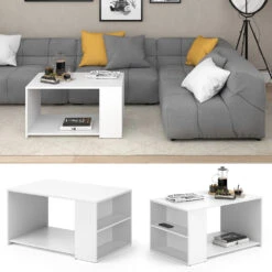 Couchtisch "Dario" Weiß 90 X 59 Cm Vicco -Vicco m4376 02 ol