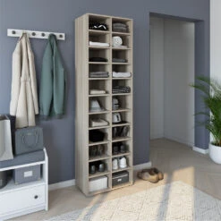 Schuhschrank "Paris" Sonoma 52.4 X 183 Cm 22 Fächer Vicco -Vicco m4379 04 ol