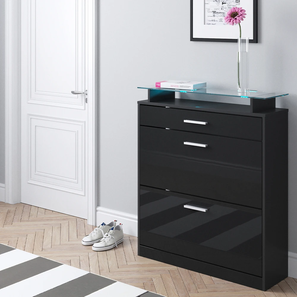 Schuhkipper "Alex" Schwarz Hochglanz 89 X 104 Cm Vicco 6 Schuhkipper "Alex" Schwarz Hochglanz 89 X 104 Cm Vicco – Bild 4