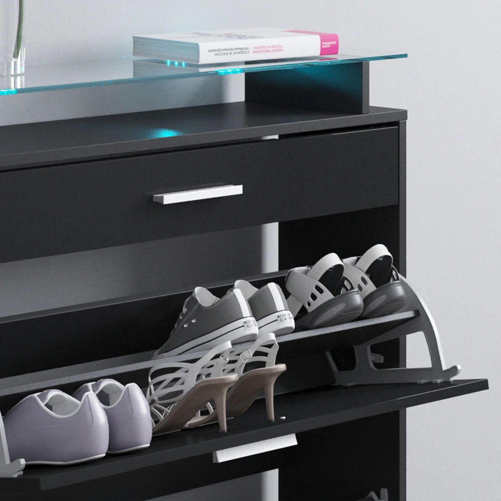 Schuhkipper "Alex" Schwarz Hochglanz 89 X 104 Cm Vicco 7 Schuhkipper "Alex" Schwarz Hochglanz 89 X 104 Cm Vicco – Bild 5