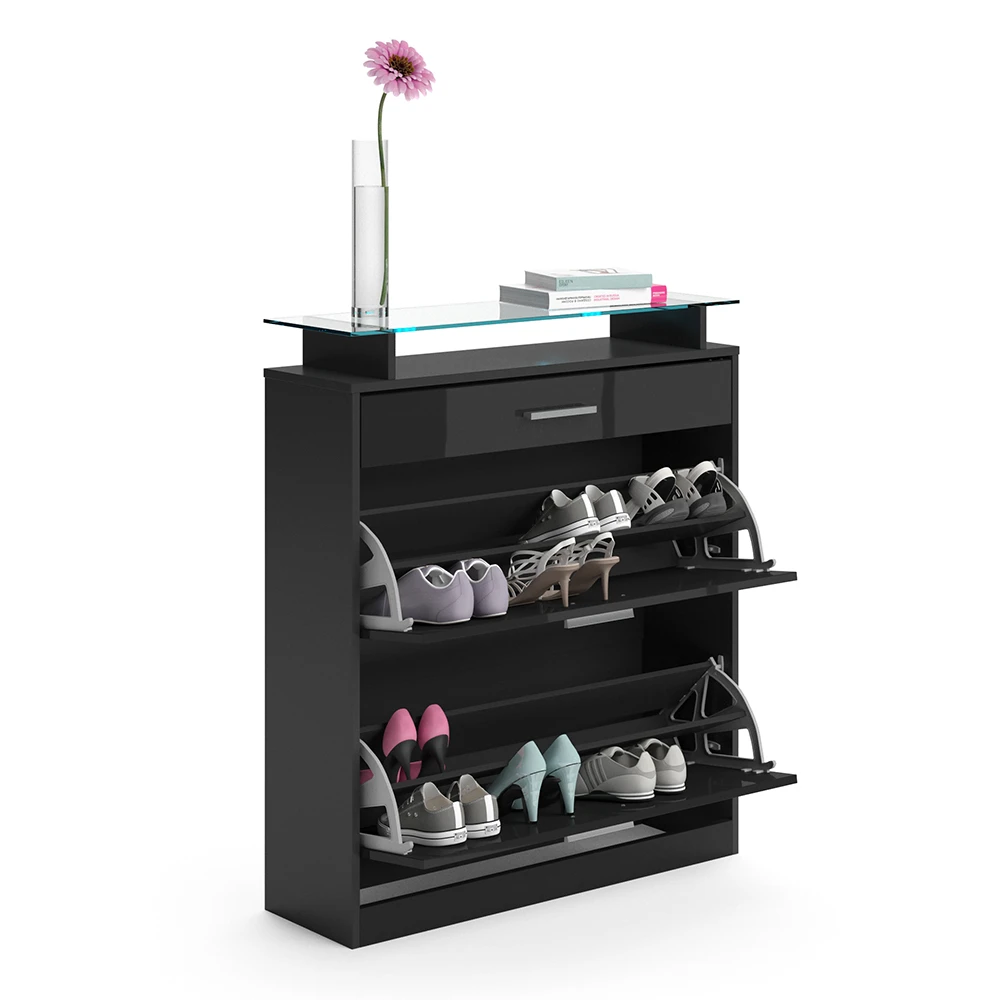 Schuhkipper "Alex" Schwarz Hochglanz 89 X 104 Cm Vicco 9 Schuhkipper "Alex" Schwarz Hochglanz 89 X 104 Cm Vicco – Bild 7