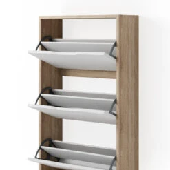 Schuhkipper "Luca" Weiß/Sonoma/Weiß 59 X 105 Cm 3 Fächer Vicco 14 Schuhkipper "Luca" Weiß/Sonoma/Weiß 59 X 105 Cm 3 Fächer Vicco -Vicco m4387 06 ol