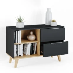 Lowboard "Nautica" Anthrazit/Buche 90 X 61 Cm Vicco -Vicco m4391 07 ol