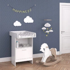 Wickelkommode "Leo" Weiß 60 X 103 Cm Mit Schublade Vicco -Vicco m4397 04 ol