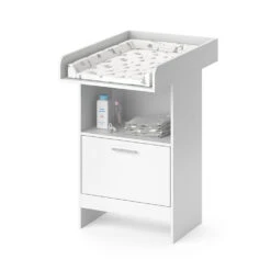 Wickelkommode "Leo" Weiß 60 X 103 Cm Mit Schublade Vicco -Vicco m4397 07 ol