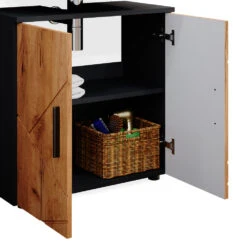 Badmöbel Set "Irma" Anthrazit/Eiche 3 Teile, Mit Hochschrank Vicco 14 Badmöbel Set "Irma" Anthrazit/Eiche 3 Teile, Mit Hochschrank Vicco -Vicco m4429 06 ol