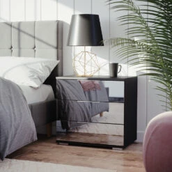 Nachttisch "Lino" Schwarz Vicco -Vicco m4436 04 ol