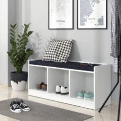 Schuhbank "Elio" Weiß 101.2 X 45.5 Cm Vicco -Vicco m4438 04 ol