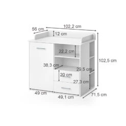 Wickelkommode "Lea" Weiß 102.2 X 102.5 Cm Vicco -Vicco m4439 03 ol