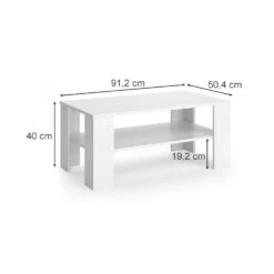 Couchtisch "Celio" Weiß 91 X 40 Cm Vicco -Vicco m4446 03 ol