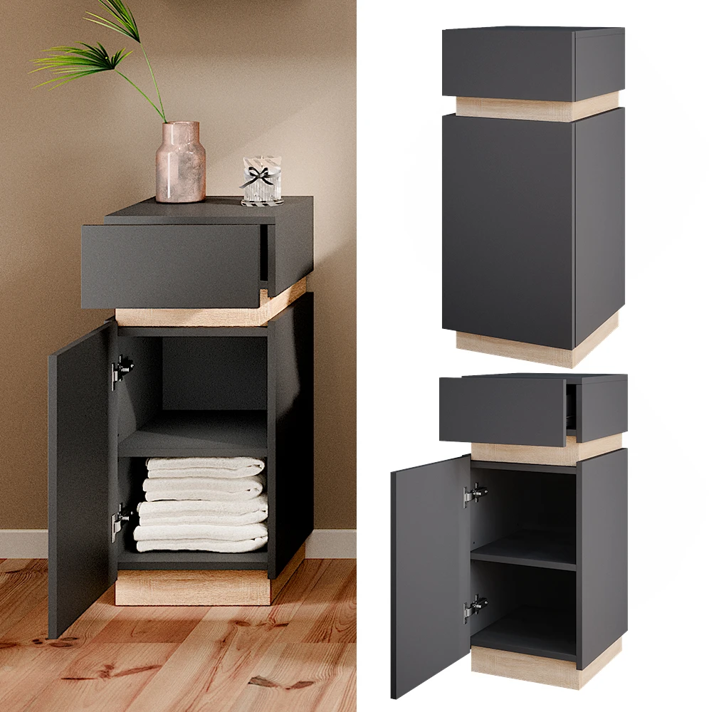 Midischrank "Gloria" Anthrazit/Sonoma 33 X 75.5 Cm Vicco 4 Midischrank "Gloria" Anthrazit/Sonoma 33 X 75.5 Cm Vicco – Bild 2