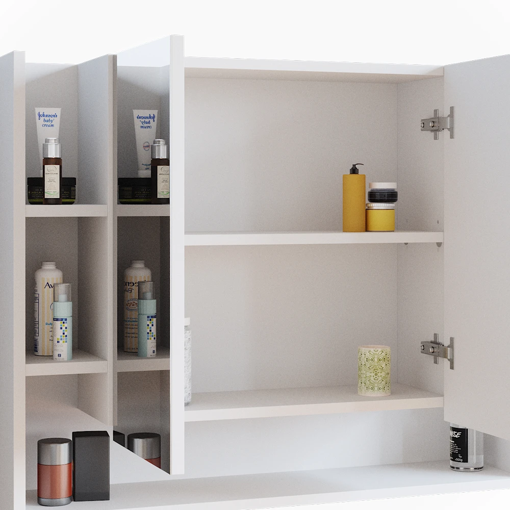 Bad Spiegelschrank "Elira" Weiß 80.2 X 64 Cm Vicco 8 Bad Spiegelschrank "Elira" Weiß 80.2 X 64 Cm Vicco – Bild 6