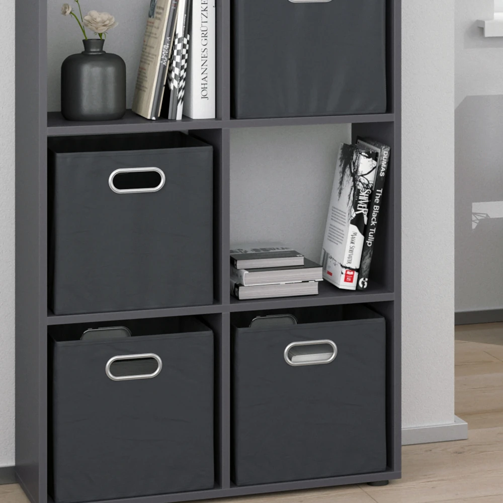 Raumteiler "Scutum" Grau 72 X 143 Cm Mit 4 Faltboxen Vicco 7 Raumteiler "Scutum" Grau 72 X 143 Cm Mit 4 Faltboxen Vicco – Bild 5