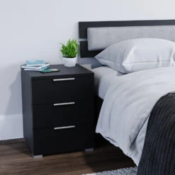 Nachttisch "Florenz" Schwarz 46 X 60 Cm 2er Set Vitalispa -Vicco m456 04 ol