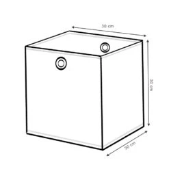 Faltbox Weiß/Gold 30 X 30 Cm 2er Set Vicco -Vicco m4679 03 ol