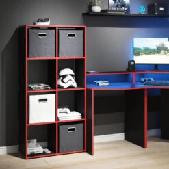 Raumteiler "Scutum" Schwarz/Rot 72 X 143 Cm Vicco 13 Raumteiler "Scutum" Schwarz/Rot 72 X 143 Cm Vicco -Vicco m4685 04 ol