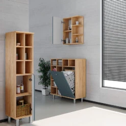 Badschrank "Fynn" Grün/Goldkraft Eiche 47.2 X 59.2 Cm Vicco -Vicco m4745 04 ol