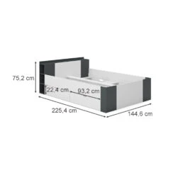 Schlafzimmerbett "Pulsar" Anthrazit/Weiß 140x200 Cm Vitalispa 12 Schlafzimmerbett "Pulsar" Anthrazit/Weiß 140x200 Cm Vitalispa -Vicco m4748 03 ol