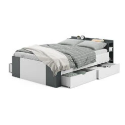 Schlafzimmerbett "Pulsar" Anthrazit/Weiß 140x200 Cm Vitalispa 16 Schlafzimmerbett "Pulsar" Anthrazit/Weiß 140x200 Cm Vitalispa -Vicco m4748 07 ol