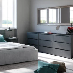 Sideboard "Ruben" Anthrazit 80 X 77.6 Cm Vicco -Vicco m4750 05 ol