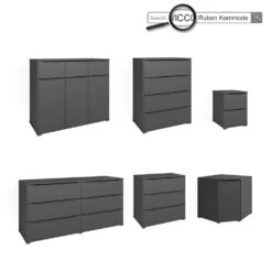 Sideboard "Ruben" Anthrazit 80 X 77.6 Cm Vicco -Vicco m4750 09 ol