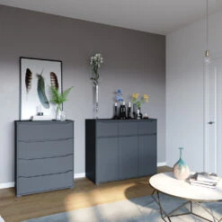 Sideboard "Ruben" Anthrazit 80 X 101.6 Cm Vicco -Vicco m4752 04 ol