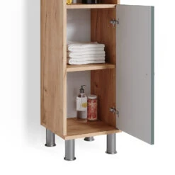 Badmöbel Set "Fynn" Grün/Goldkraft Eiche 3 Teile, Mit Midischrank Vicco 14 Badmöbel Set "Fynn" Grün/Goldkraft Eiche 3 Teile, Mit Midischrank Vicco -Vicco m4771 06 ol