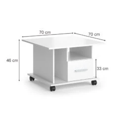 Couchtisch "Ender" Weiß 70 X 46 Cm Vicco -Vicco m4907 03 ol