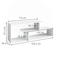 Lowboard "Kristin" Weiß 152 X 57 Cm Vicco -Vicco m4921 03 ol