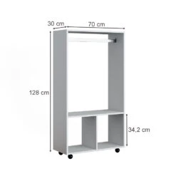 Kleiderschrank "Sydney" Weiß 70 X 128 Cm Vicco -Vicco m4922 03 ol
