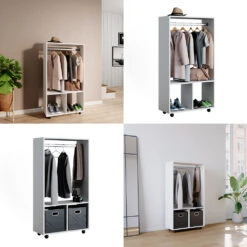 Kleiderschrank "Sydney" Weiß 70 X 128 Cm Vicco -Vicco m4922 08 ol