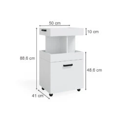 Rollcontainer "Kamber" Weiß 50 X 89 Cm Vicco 12 Rollcontainer "Kamber" Weiß 50 X 89 Cm Vicco -Vicco m4923 03 ol