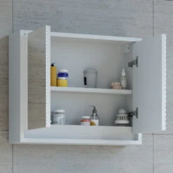 Bad Spiegelschrank "Mila" Weiß 55 X 45 Cm Vicco -Vicco m4926 05 ol