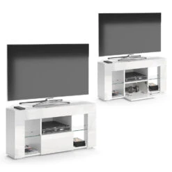 Lowboard "Denver" Weiß Hochglanz 100 X 50 Cm Vicco -Vicco m4927 07 ol