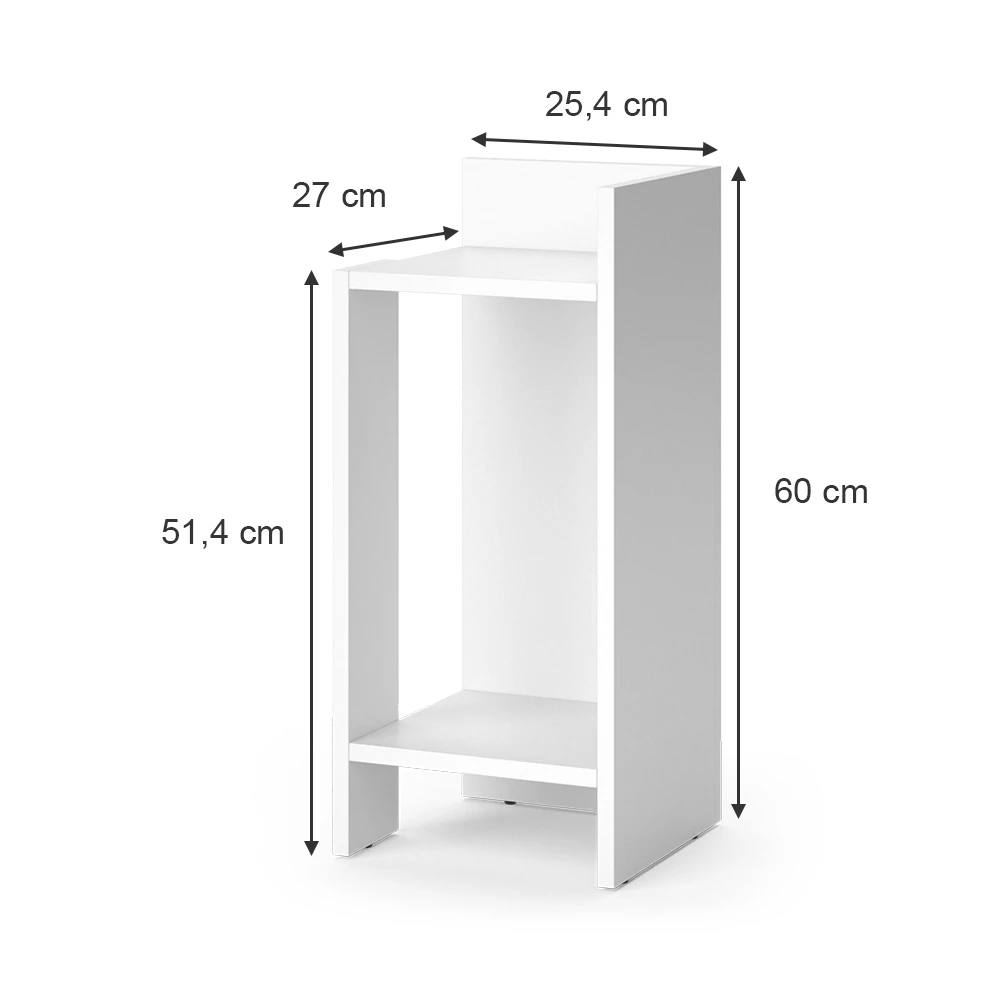 Couchtisch "Kian" Weiß 25 X 60 Cm Vicco 5 Couchtisch "Kian" Weiß 25 X 60 Cm Vicco – Bild 3