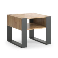 Couchtisch Anthrazit/Goldkraft Eiche 59 X 62 Cm Vicco