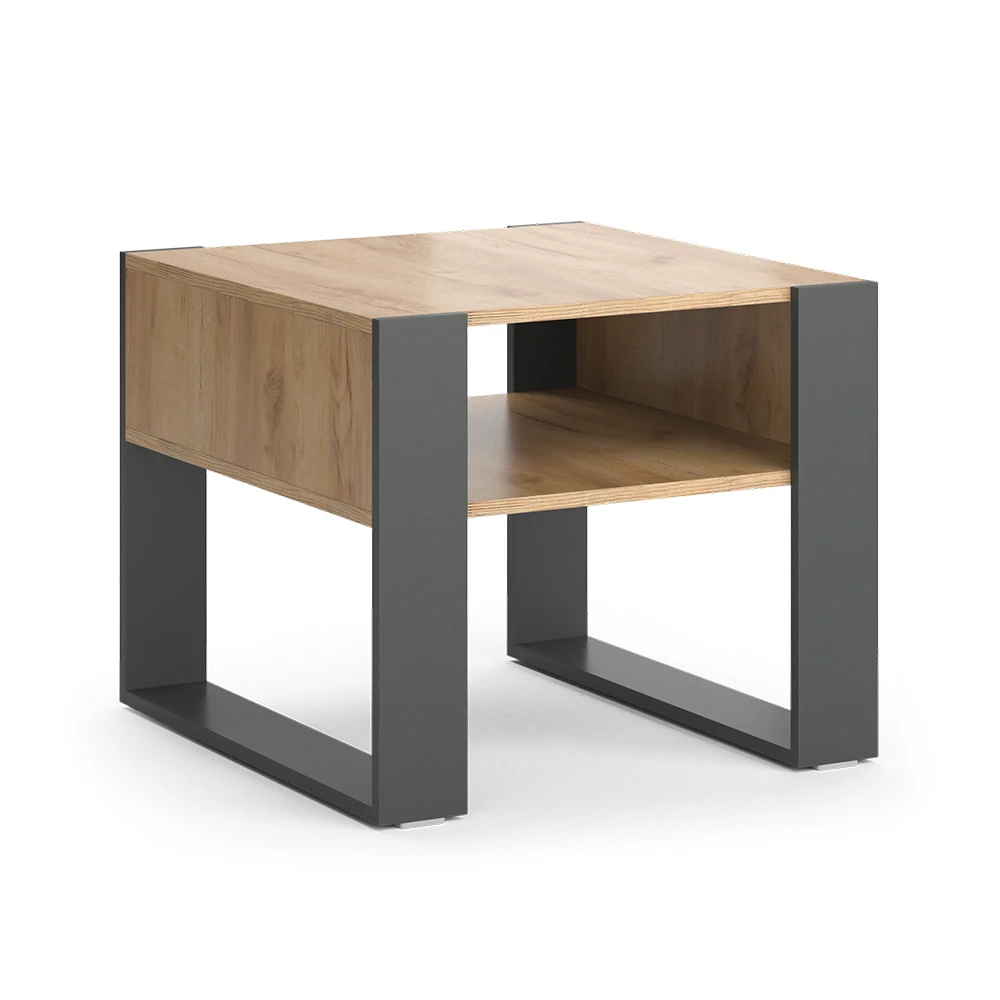 Couchtisch Anthrazit/Goldkraft Eiche 59 X 62 Cm Vicco 3 Couchtisch Anthrazit/Goldkraft Eiche 59 X 62 Cm Vicco