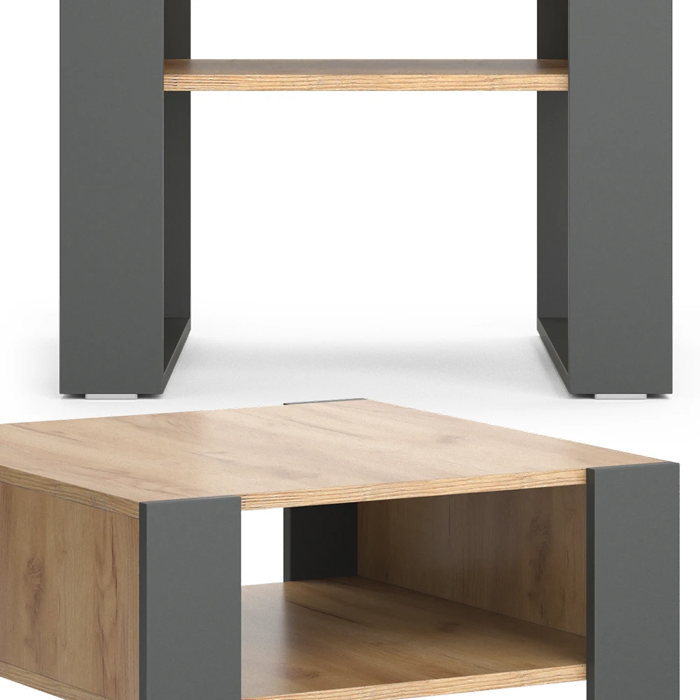 Couchtisch Anthrazit/Goldkraft Eiche 59 X 62 Cm Vicco 8 Couchtisch Anthrazit/Goldkraft Eiche 59 X 62 Cm Vicco – Bild 6