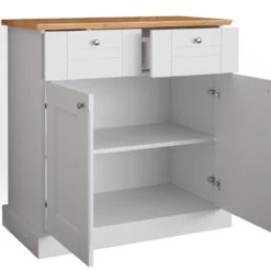 Sideboard "Bergamo" Weiß/Eiche 83 X 84 Cm Vicco -Vicco m4961 06 ol