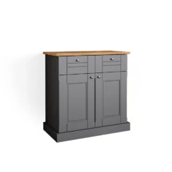 Kommode "Bergamo" 80cm Grau/Eiche Vicco
