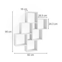 Wandregal "Leda" Weiß 82 X 95 Cm Vicco -Vicco m4971 03 ol