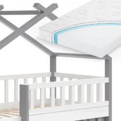 Hausbett "Adis" Grau/Weiß 80x160 Cm Mit Matratze Vitalispa 14 Hausbett "Adis" Grau/Weiß 80x160 Cm Mit Matratze Vitalispa -Vicco m4981 m 06 new ol