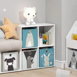 Kinderregal "Tetra" Weiß 72 X 72.6 Cm Mit 4 Faltboxen Vicco 14 Kinderregal "Tetra" Weiß 72 X 72.6 Cm Mit 4 Faltboxen Vicco -Vicco m499 fb2050 51 05 ol