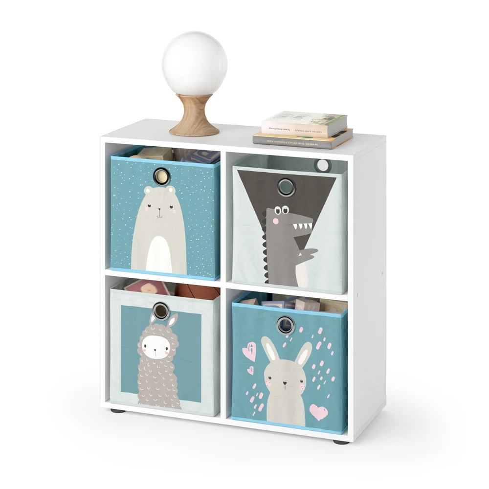 Kinderregal "Tetra" Weiß 72 X 72.6 Cm Mit 4 Faltboxen Vicco 9 Kinderregal "Tetra" Weiß 72 X 72.6 Cm Mit 4 Faltboxen Vicco – Bild 7