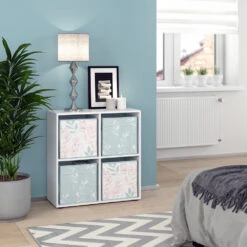 Raumteiler "Tetra" Weiß 72 X 72.6 Cm Mit 4 Faltboxen Opt.1 Vicco -Vicco m499 fb4680 04 ol