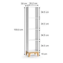 Kinderregal "Malia" Weiß/Eiche 35.2 X 159.5 Cm Vicco -Vicco m5010 03 ol