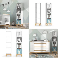 Kinderregal "Malia" Weiß/Eiche 35.2 X 159.5 Cm Vicco -Vicco m5010 08 ol